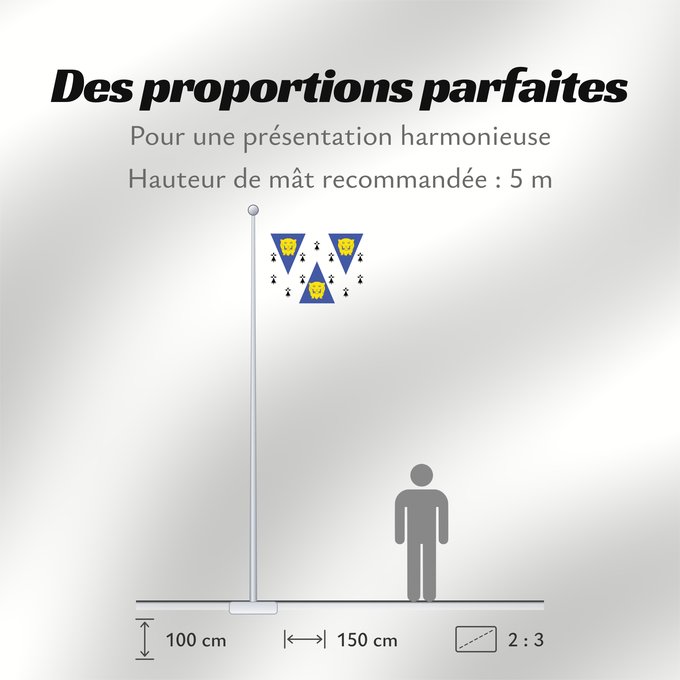 Proportions du drapeau : Shropshire