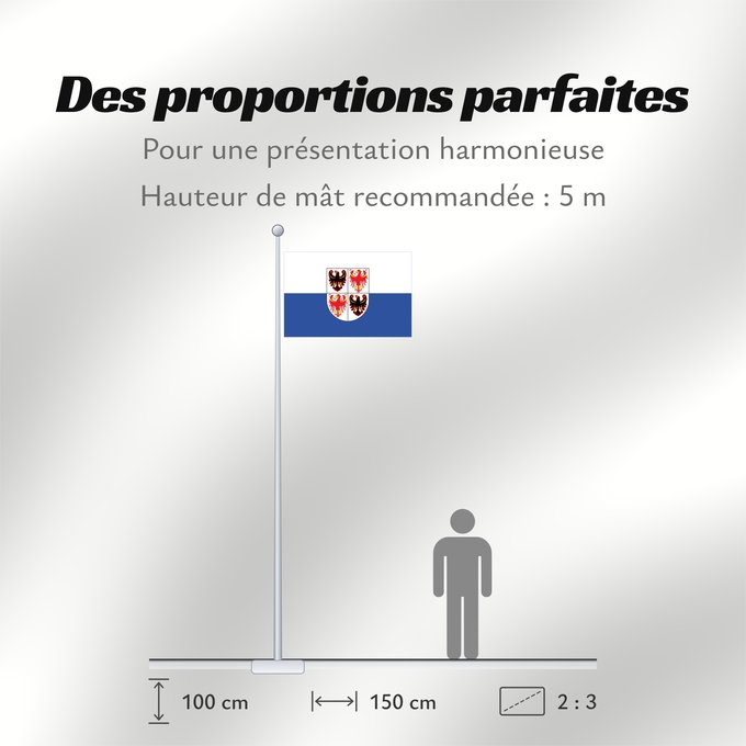 Proportions du drapeau : Trentino-South Tyrol It is easy to put a border around this flag image Région Autonome Trentin-Haut-Adige, Italie Región Autónoma Trentino-Alto Adigio, Italia Autonomen Region Trentino-Südtirol, Italien Regione Autonoma Trentino-Alto Adige, Italia Bannera