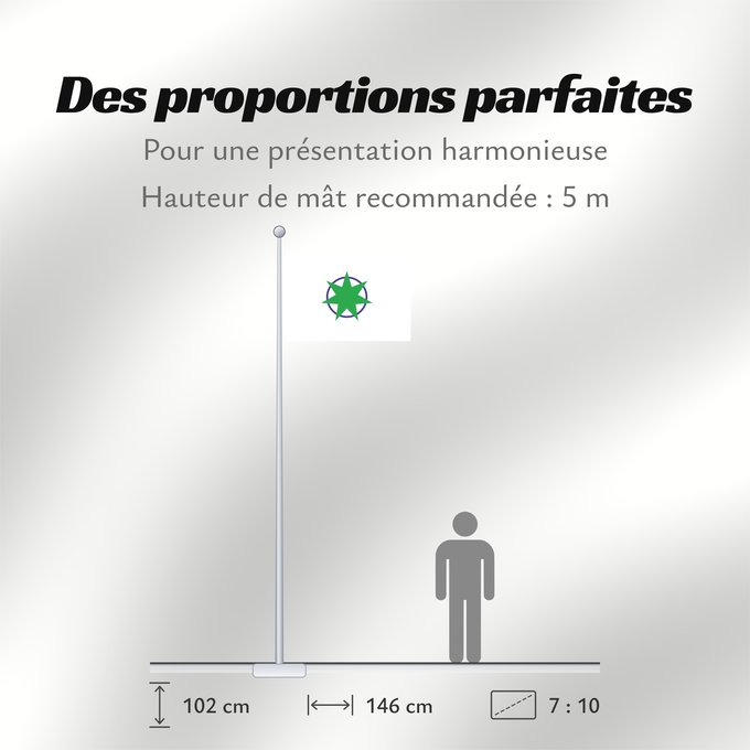 Proportions du drapeau : Aomori