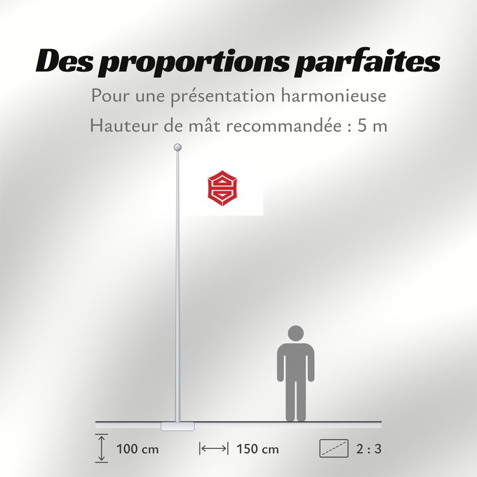 Proportions du drapeau :  Kôti [Kochi]
