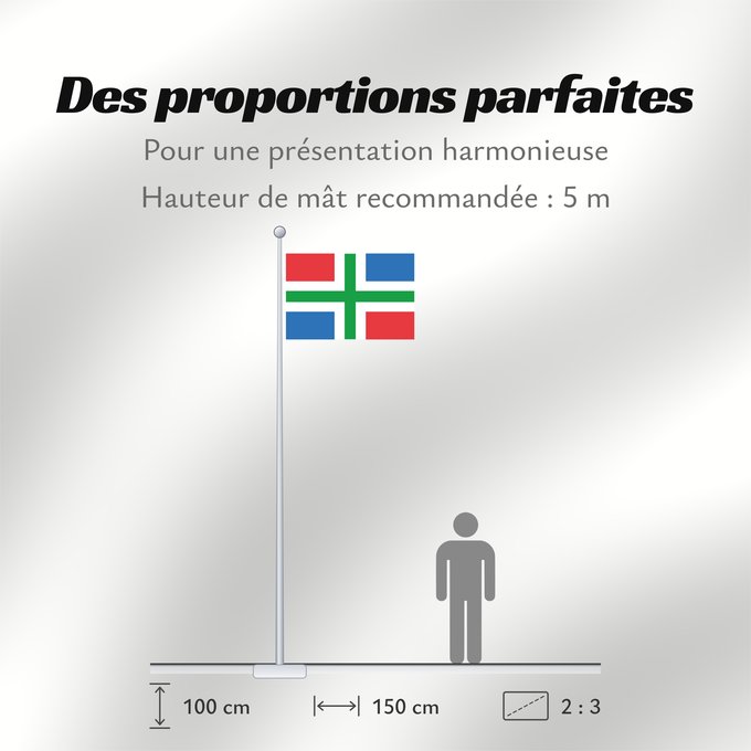 Proportions du drapeau : Groningen	Province of Groningen, Netherlands	Groningue	Groninga