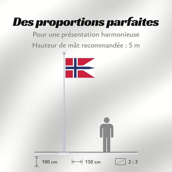 Proportions du drapeau : Norway Norvège Noruega Norwegen Norvegia Noorwegen Norwegii Þjóðfáni Noregs Banniel Norvegia Norska Norwy Norges Norvegio Noregs Norveške Norski fáninn Norvegiae Norges flagg Det norske flagget Norgga leavga Stän Norgäna