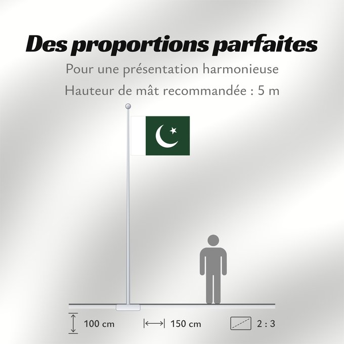 Proportions du drapeau : Pakistan	 Pakistan	Pakistán	Paquistão	علم باكستان	পাকিস্তানের জাতীয় পতাকা	পাকিস্তানর ফিরালহান	Pakistano	पाकिस्तान का ध्वज	ପାକିସ୍ତାନୀ ଝଣ୍ଡା	ਪਾਕਿਸਤਾਨ ਦਾ ਕੌਮੀ ਝੰਡਾ	د پاکستان بيرغ	Флаг Пакистана	Pakistana	பாக்கித்தான் கொடி	Прапор Пакистану	پاکستان کا پرچم