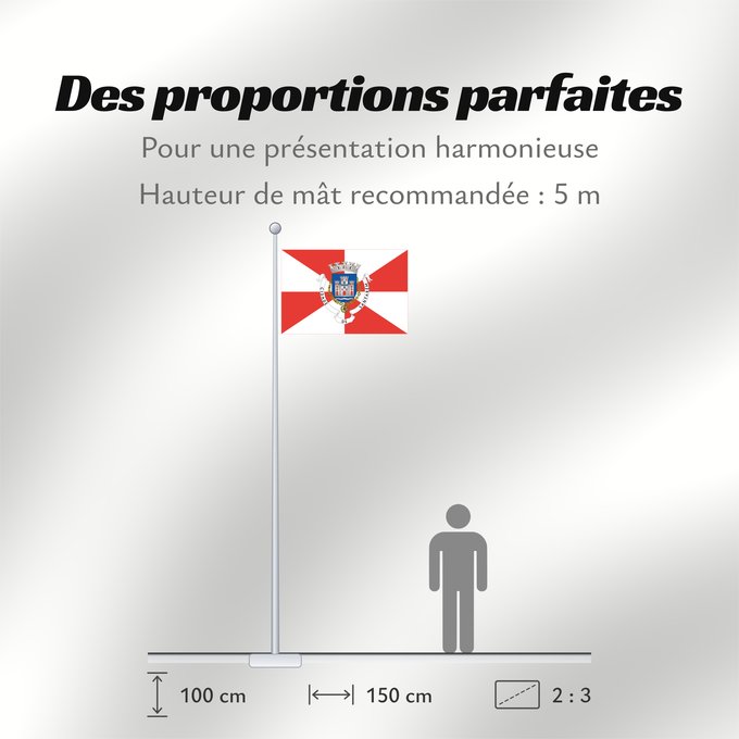 Proportions du drapeau : Santarém