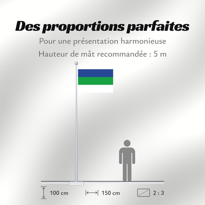 Proportions du drapeau : Komi State Flag of the Komi Republic République des Komis República de Komi Republik Komi Repubblica di Komi Коми Республикаса дöрапас Государственный флаг Республики Коми