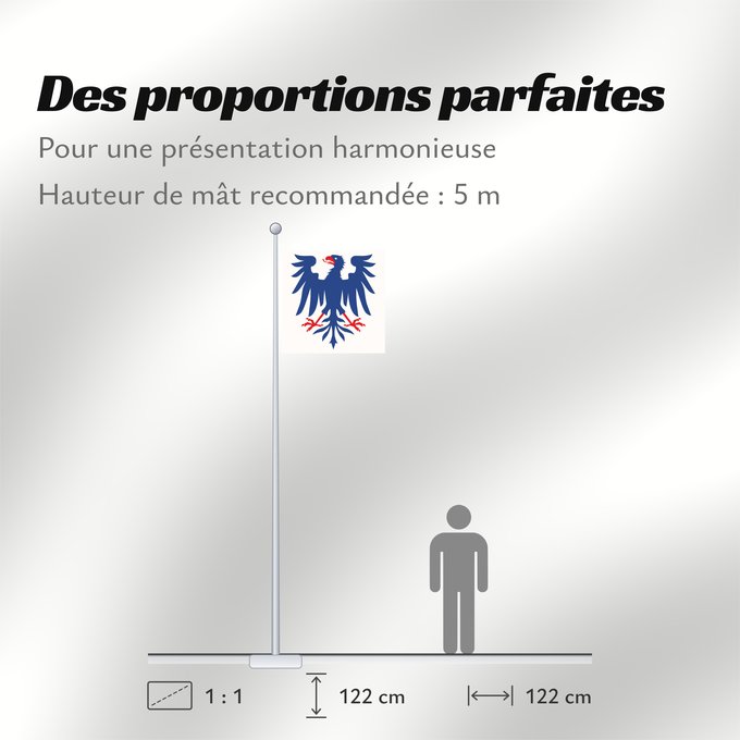 Proportions du drapeau : Värmlands län