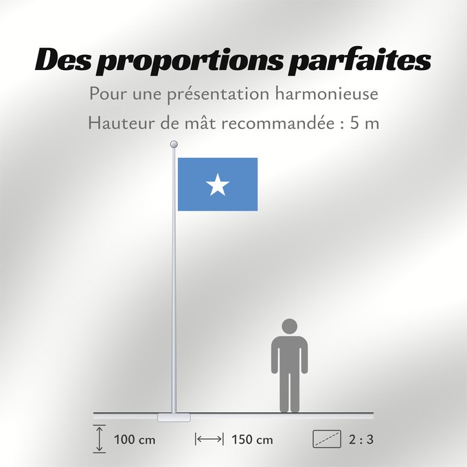 Proportions du drapeau : Somalia	Somalie	Somalië	علم الصومال	ソマリアの国旗	Прапор Сомалі