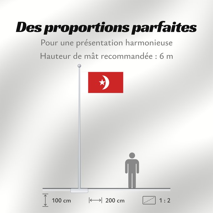 Proportions du drapeau : Umm al-Qaiwain	Umm al-Quwain	علم إمارة أم القيوين