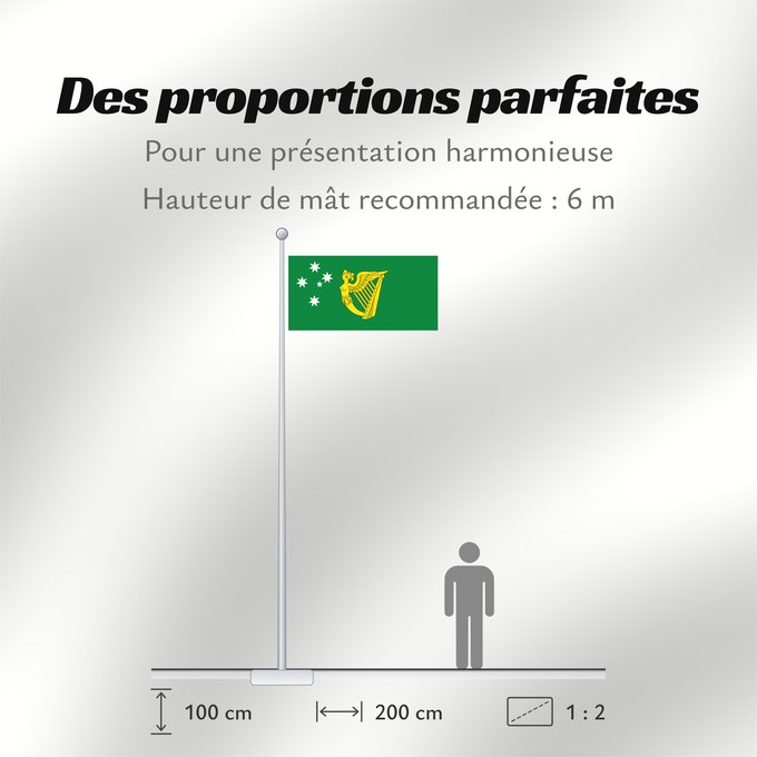 Proportions du drapeau : Australian Irish heritage