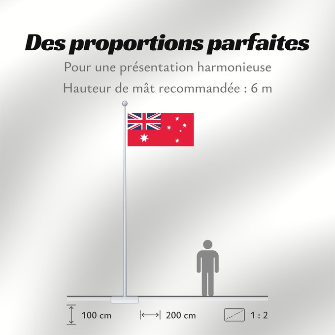 Proportions du drapeau : Civil Ensign of Australia Civil ensign of Australia Australie - Pavillon civil Australia - Pavellón Civil Australien - Zivilschiffsflagge Australia - Insegna Civile