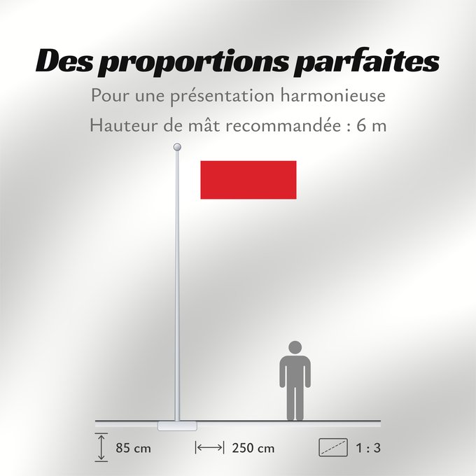 Proportions du drapeau : Bahrain  1820-1932	Bahrain from 1820 to 1932