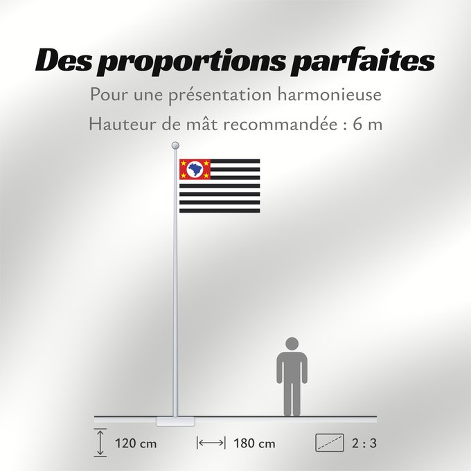 Proportions du drapeau : São Paulo	Sao Paulo	São Paulo, Brasil