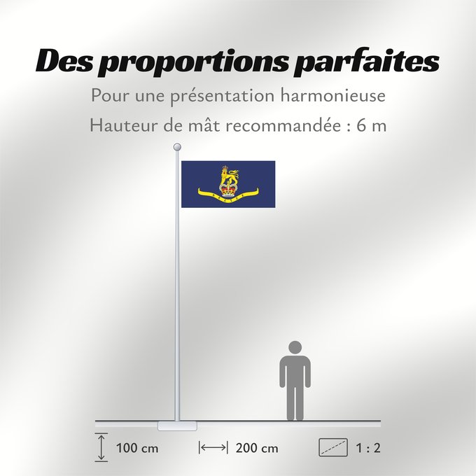 Proportions du drapeau : Governor-General of Belize	Gouverneur général du Belize	Gobernador General de Belice	General-Gouverneur von Belize	Governatore generale del Belize