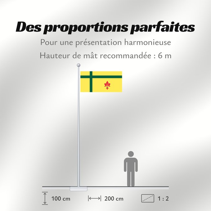 Proportions du drapeau : Fransaskois