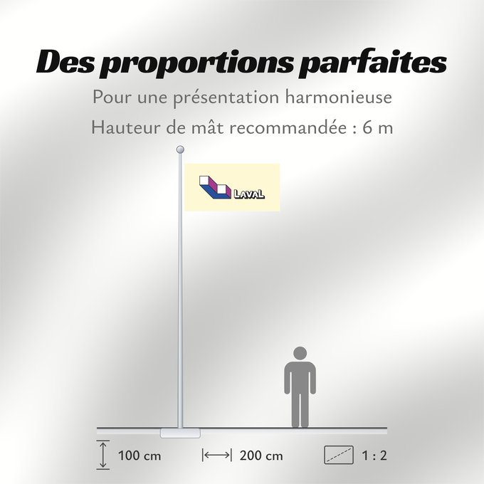 Proportions du drapeau : Laval, Quebec	Laval, Québec	City of en Laval, Quebec  incomplete