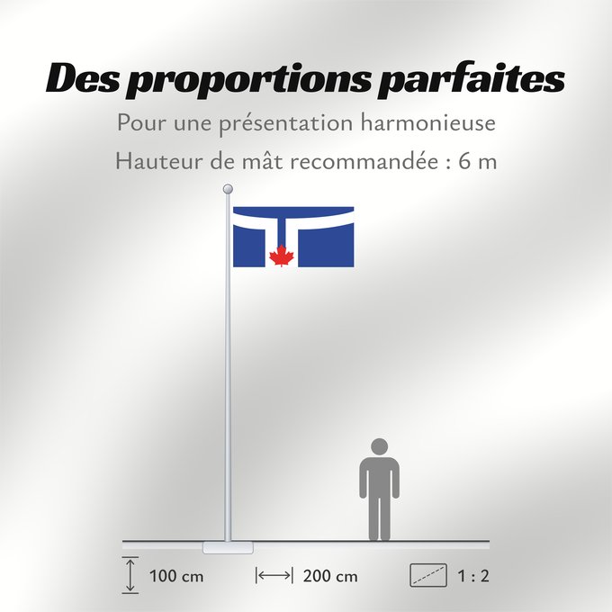 Proportions du drapeau : Toronto	Toronto, Ontario