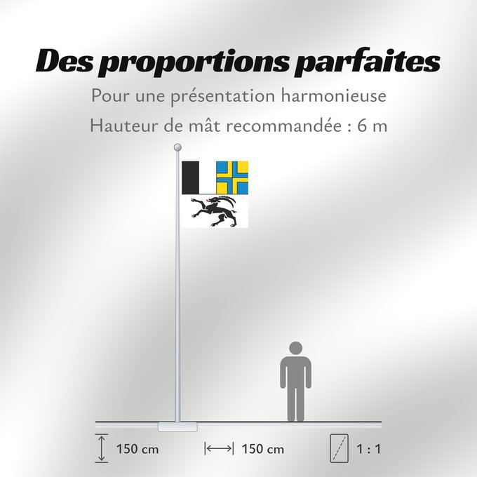 Proportions du drapeau : Graubünden (de), Grigioni (it)