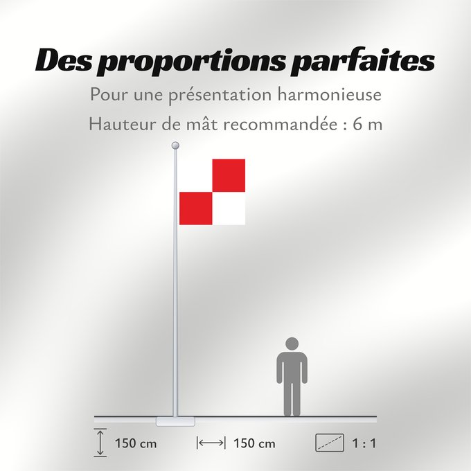 Proportions du drapeau : Chamoson	Swiss municipality of Chamoson, Canton of Wallis	Commune suisse de Chamoson, du canton de Valais