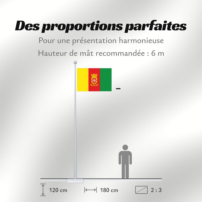 Proportions du drapeau : Hualqui