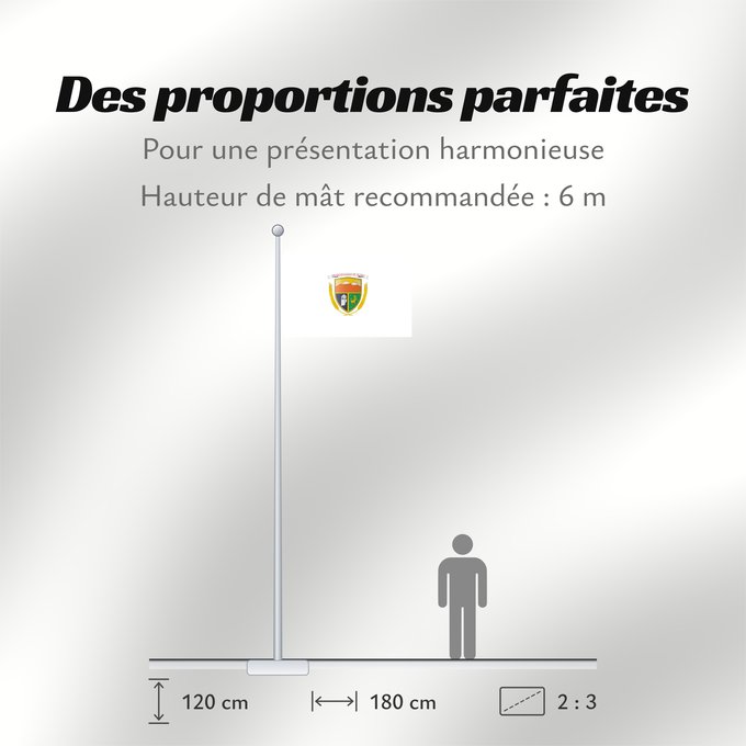 Proportions du drapeau : Putre Putre, Chile