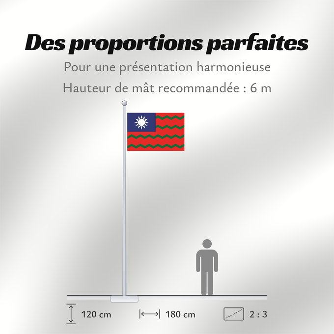 Proportions du drapeau : Taiwan customs office