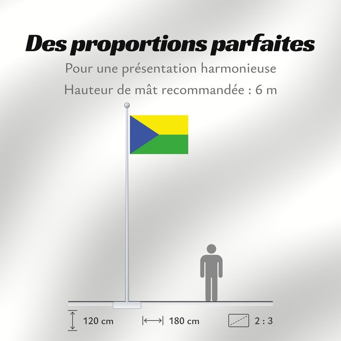Proportions du drapeau : Buenavista, Quindío