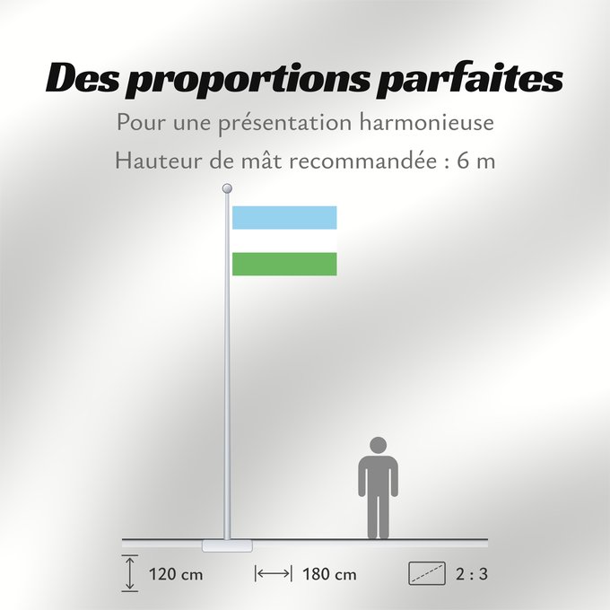 Proportions du drapeau : Pacho Pacho, Cundinamarca