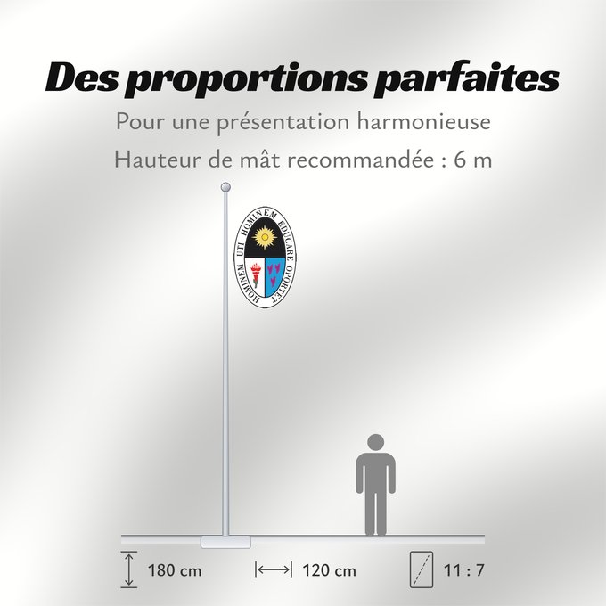 Proportions du drapeau : UNE