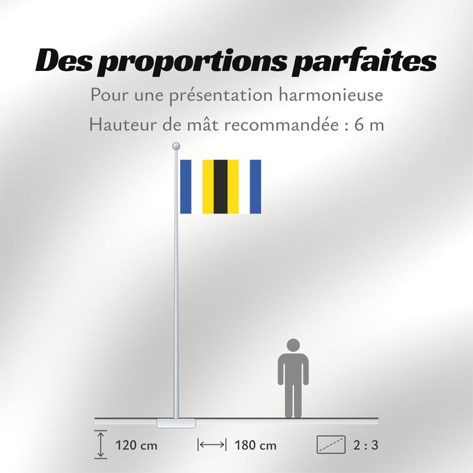 Proportions du drapeau : Borice Boritz Bořice, okres Chrudim