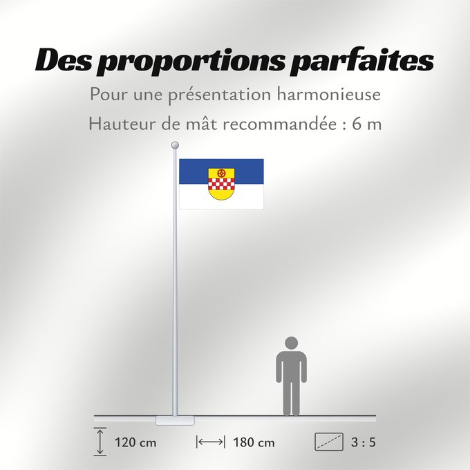 Proportions du drapeau : Kamen City of Kamen Ville de Kamen Ciudad de Kamen Stadt Kamen Die Stadtflagge enthält das Stadtwappen; ihre Farben sind blau und weiß Città di Kamen