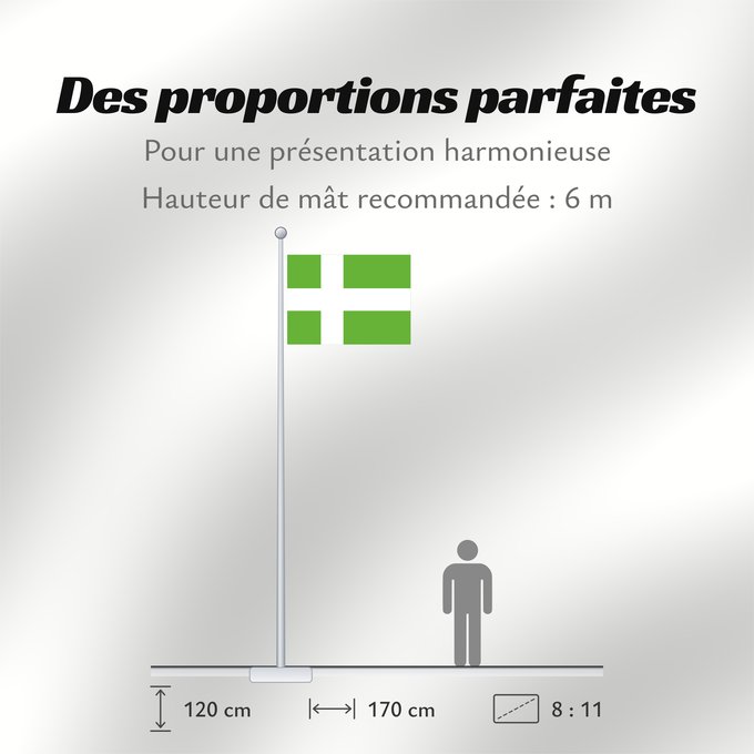 Proportions du drapeau : Proposed flag of Greenland - Sven Tito Achen design Proposed Nordic Cross flag for Greenland