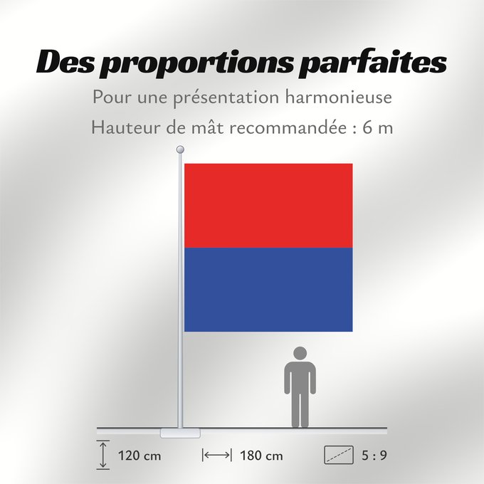Proportions du drapeau : Cotopaxi	Provincia de Cotopaxi