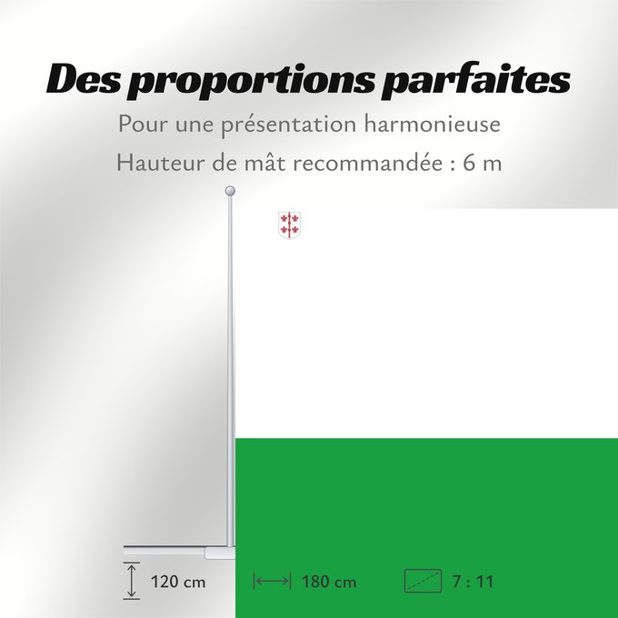 Proportions du drapeau : Hiiumaa lipp Hiiumaa