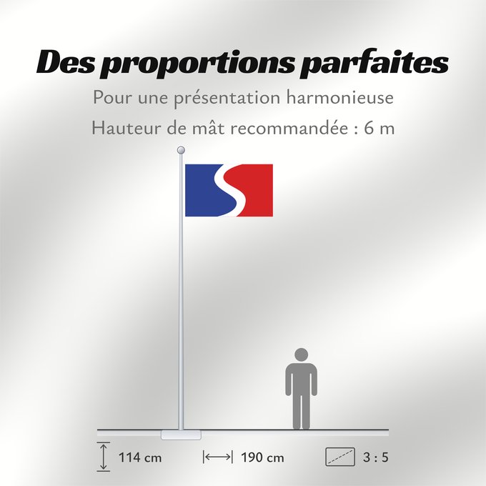 Proportions du drapeau : Cabañas Department Département de Cabañas Departamento de Cabañas Cabañas-Departement Dipartimento di Cabañas