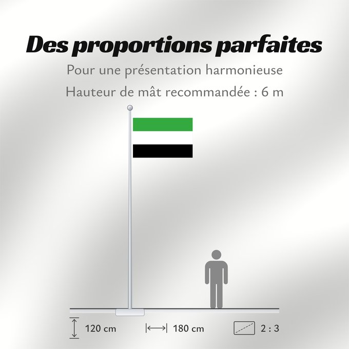 Proportions du drapeau : Extremadura, Spain Extremadura Extrémadure ou Estrémadure Extremadura