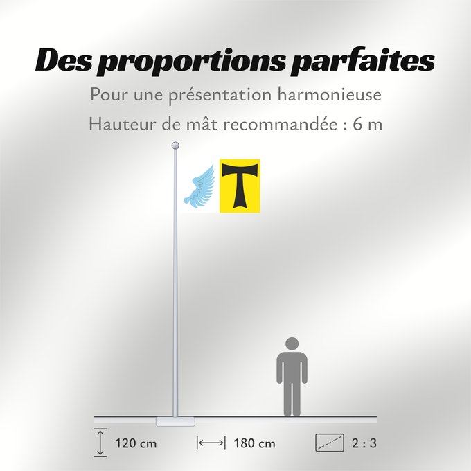 Proportions du drapeau : D Alió	Alió	Apaisada	Apaïsada
