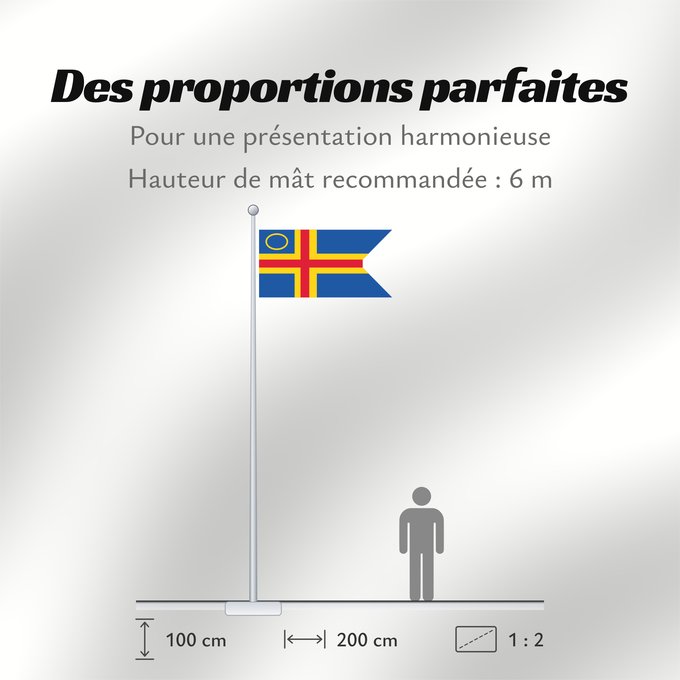 Proportions du drapeau : Åland Yachting Clubs	This file is in the public domain in Finland because it is a part of a decision or a statement issued by a public authority or other public body in Finland and is not an independent work	Clubs de voile d'Åland	Clubes Náuticos de Åland