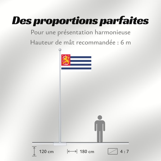 Proportions du drapeau : Blue-White Striped Flag of Finland  unofficial	A historical yet unofficial striped flag of Finland from the early 20th century	Finlande à rayures bleu et blanc (non officiel)	Finlandia a rayas azul y blanco (no oficial)	Finnland blau-weiß gestreift (inoff