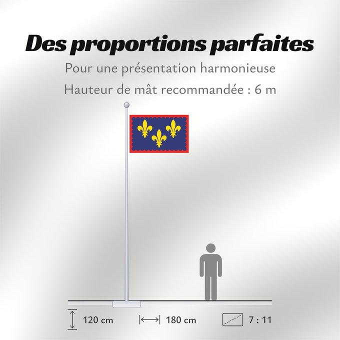 Proportions du drapeau : Berry	Region Berry in France	Région Berry en France	Banniel proviñs kozh Berry, e Bro-C hall