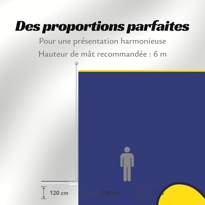 Proportions du drapeau : Dauphiné Region Daupiné in France Région Dauphiné en France Dalfinat Delfinato