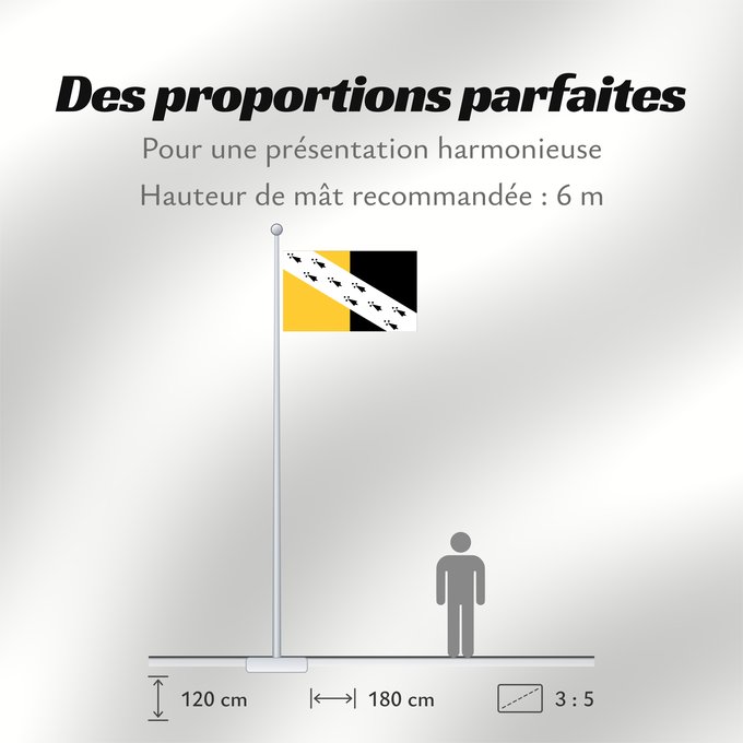 Proportions du drapeau : Norfolk