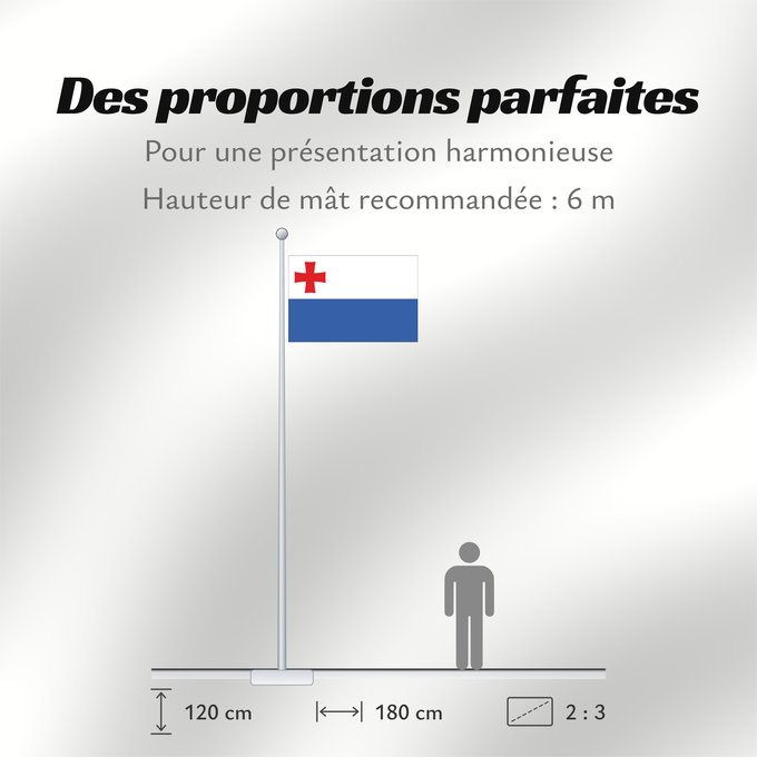 Proportions du drapeau : Tsalka