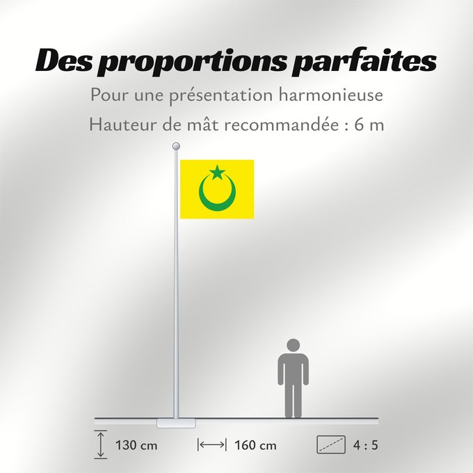 Proportions du drapeau : Pontianak Sultanate Sultanat de Pontianak Sultanato de Pontianak Pontianak Sultanat Sultanato di Pontianak Sultanaat Pontianak Kesultanan Pontianak Gendéra Kasultanan Pontianak Bandéra Kasultanan Pontianak