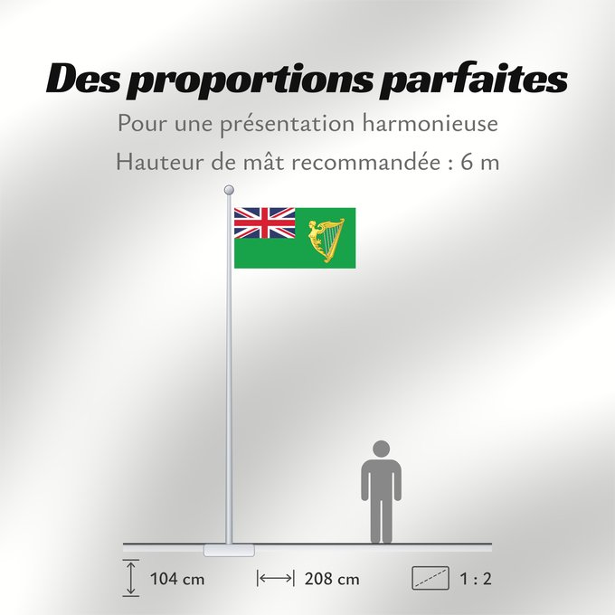Proportions du drapeau : Green Ensign