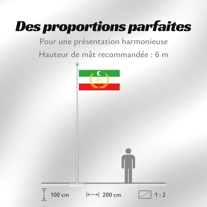 Proportions du drapeau : Azerbaijan people s government	Short lived Azerbaijan People s Government
