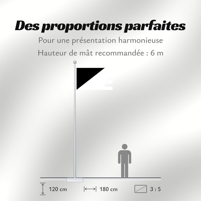 Proportions du drapeau : Cospaia