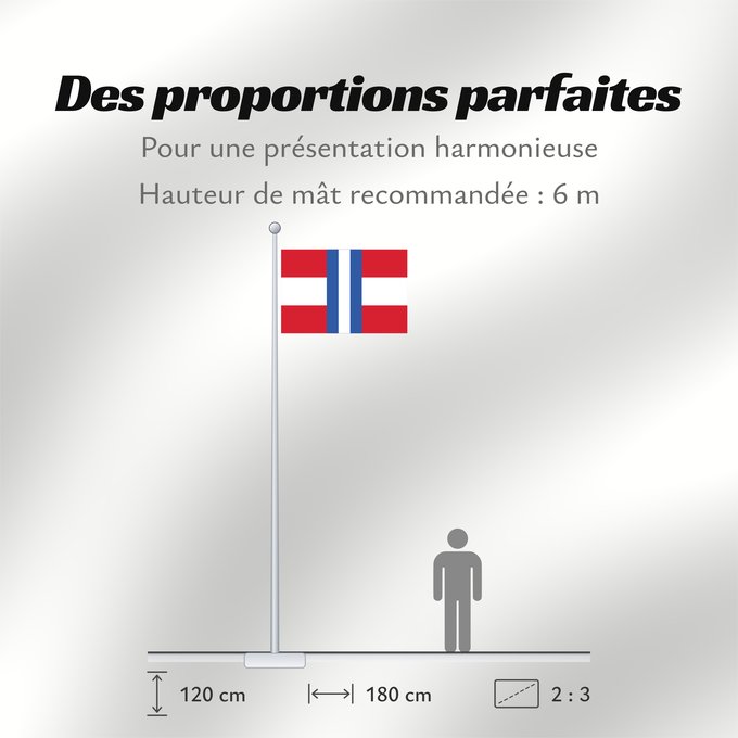 Proportions du drapeau : Duchy of Modena	Civil Flag of the Duchy of Modena	Duché de Modène - Pavillon Civil	Ducado de Módena - Bandera Civil	Herzogtum Modena - Zivilflagge	Ducato di Modena e Reggio	Bandêra dal Duchêt ed Mòdna e Rèz d’ ûṣ mercantîl	Ducatus Mutinae et Regii	Dogado 