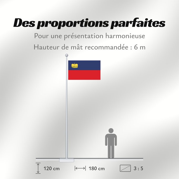 Proportions du drapeau : Liechtenstein 1937–1982 Liechtenstein (1937–1982) Liechtenstein 1937—1982