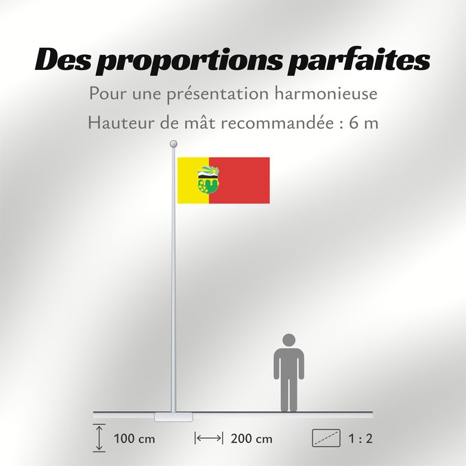 Proportions du drapeau : Butel Municipality, North Macedonia Butel Municipality, Macedonia Municipalité de Butel Municipio de Butel Gemeinde Butel Comune di Butel Знаме на Општина Бутел