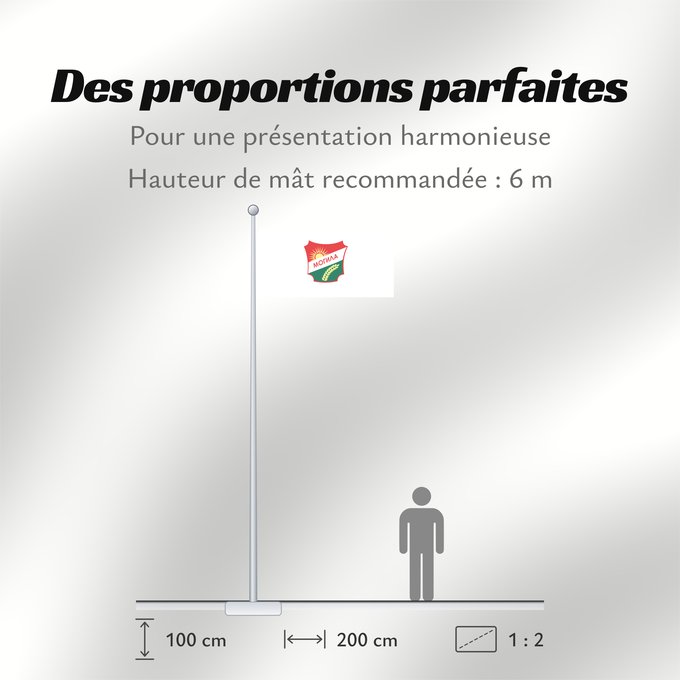 Proportions du drapeau : Mogila Municipality, North Macedonia Mogila Municipality, Macedonia Municipalité de Mogila Municipio de Mogila Gemeinde Mogila Comune di Mogila Знаме на Општина Могила